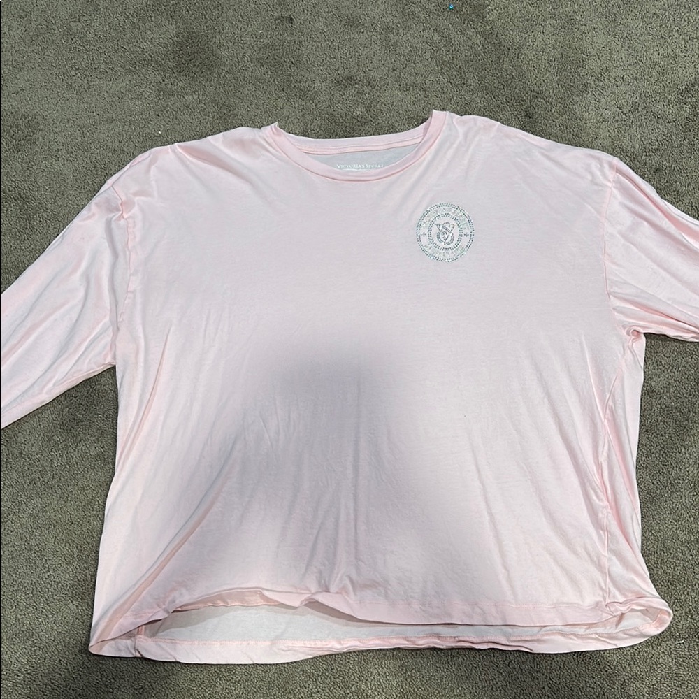 PINK Victoria's Secret Light Pink Long Sleeve Tee
